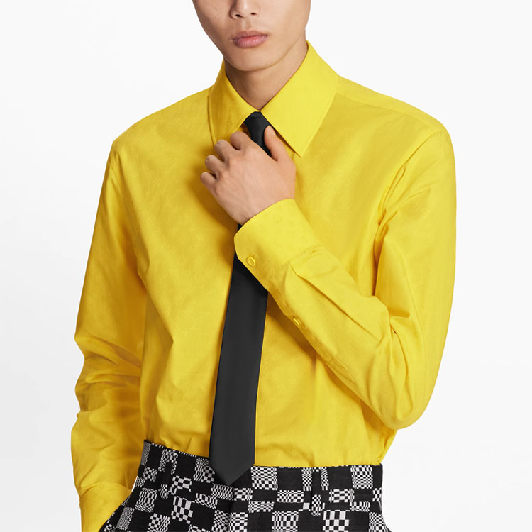 LOUIS VUITTON SS21 Monogram Pattern Yellow Long Sleeve Shirt Men 1A8PCQ 圖 4
