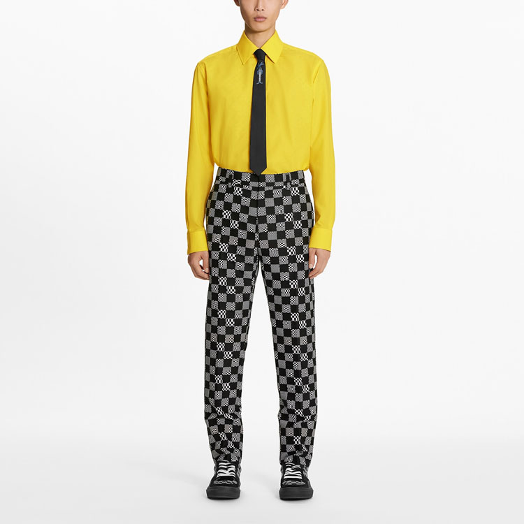 LOUIS VUITTON SS21 Monogram Pattern Yellow Long Sleeve Shirt Men 1A8PCQ 圖 5