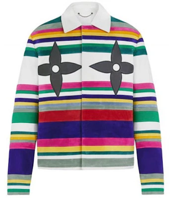 Louis Vuitton SS21 Jaket Beludru Garis Multicolor Motif Bunga 1A8PO9 Buy Louis Vuitton SS21 Jaket Beludru Garis Multicolor Motif Bunga 1A8PO9