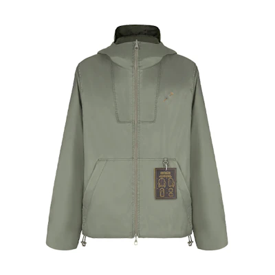 Louis Vuitton SS21 Pattern Loose Reversible Windbreaker Jacket Olive Green Mens 1A8HF9