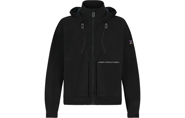 Louis Vuitton SS21 Solid Color Windbreaker Jacket Black 1A8HQQ