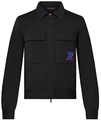 Louis Vuitton SS22 Black Embroidered Logo Zip-Up Jacket 1A9GJ4 Order Louis Vuitton SS22 Black Embroidered Logo Zip-Up Jacket 1A9GJ4