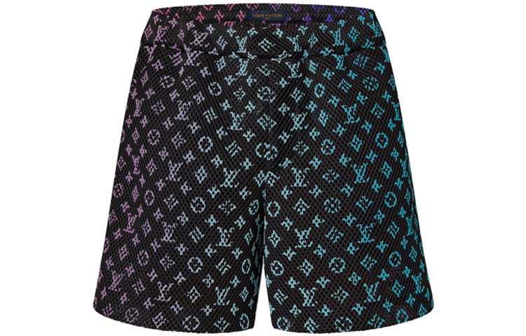 Order LOUIS VUITTON SS22 Celana Pendek Hitam Print Logo Kasual. 1A9V7V