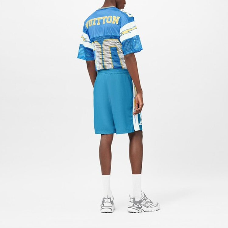 Shop 루이비통 SS22 캐주얼 숏츠 레터 로고 프린트 1A9SWK