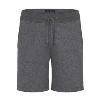 LOUIS VUITTON SS22 Gray Solid Color Reversible Casual Shorts with Belt. 1A7XNW