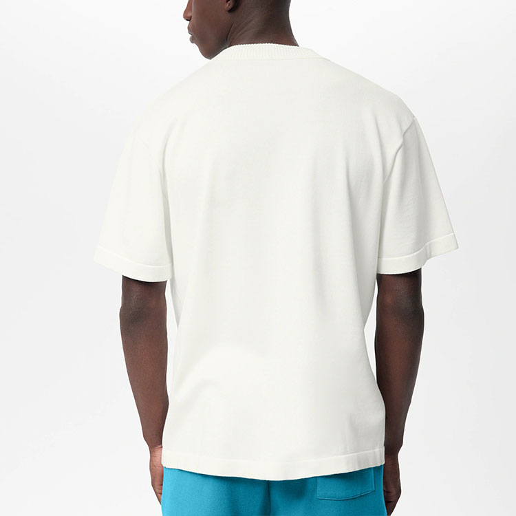 Details for LOUIS VUITTON SS22 白色刺繡字母圓領T恤 1AA80H