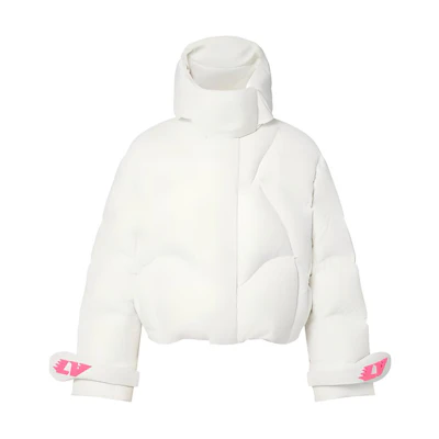 LOUIS VUITTON SS22 White Monogram Puffer Jacket. 1A9UHA