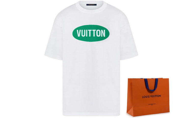 LOUIS VUITTON SS22  White Short-Sleeve T-Shirt with Letter Print Design 1A9V1B 圖 3