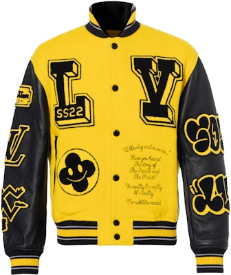 Louis Vuitton SS22 Yellow Embroidered Logo Baseball Jacket. 1A9UIU Buy Louis Vuitton SS22 Yellow Embroidered Logo Baseball Jacket. 1A9UIU