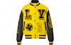 Order Louis Vuitton SS22 Yellow Embroidered Logo Baseball Jacket. 1A9UIU