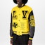 Shop Louis Vuitton SS22 Yellow Embroidered Logo Baseball Jacket. 1A9UIU