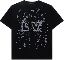 Order LOUIS VUITTON 2022春夏黑色刺繡Logo短袖T恤 1AA53Y
