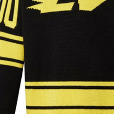 LOUIS VUITTON SS22 Hitam Jacquard Garis Logo V-Neck Sweater. 1A9TAX Cheap LOUIS VUITTON SS22 Hitam Jacquard Garis Logo V-Neck Sweater. 1A9TAX