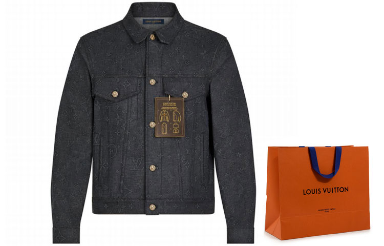 LOUIS VUITTON SS22 Black Printed Long-Sleeve Button-Up Jacket 1A8X8F 圖 6