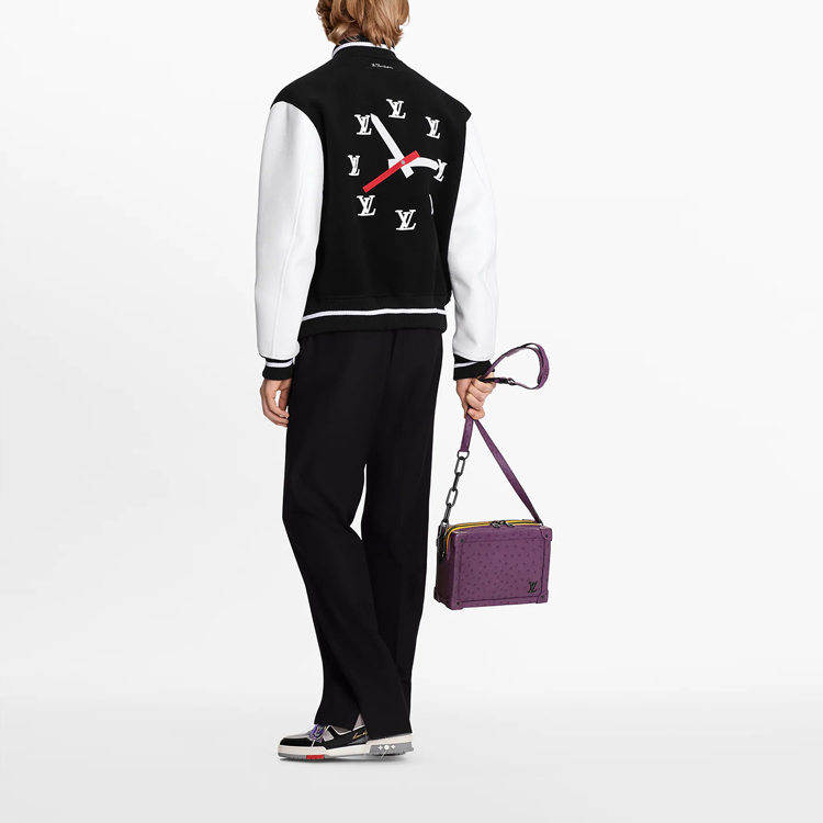 LOUIS VUITTON SS22 Black Teddy Baseball Collar Jacket Men 1A8PMK 圖 4