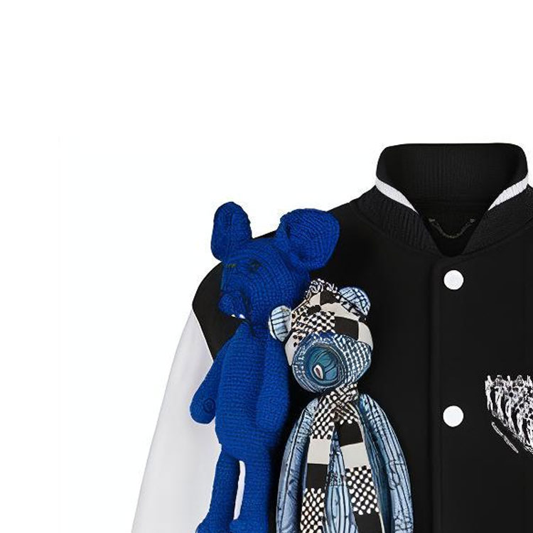 LOUIS VUITTON SS22 Black Teddy Baseball Collar Jacket Men 1A8PMK 圖 6