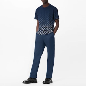 路易威登 SS22 藍色漸層花紋短袖男士T恤 1A9G6O Shop 路易威登 SS22 藍色漸層花紋短袖男士T恤 1A9G6O