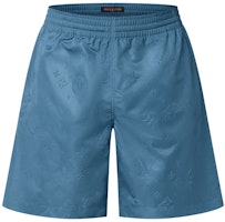 LOUIS VUITTON SS22 Blue Monogram Logo Elastic Waist Shorts Men. 1AA7WB LOUIS VUITTON SS22 Blue Monogram Logo Elastic Waist Shorts Men. 1AA7WB
