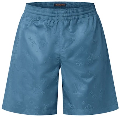 LOUIS VUITTON SS22 Celana Pendek Pria Logo Monogram Biru Pinggang Elastis. 1AA7WB Order LOUIS VUITTON SS22 Celana Pendek Pria Logo Monogram Biru Pinggang Elastis. 1AA7WB