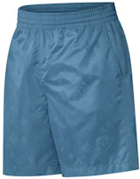 Shop ルイ・ヴィトン SS22 ブルーモノグラムロゴ エラスティックウエストショーツ メンズ. 1AA7WB