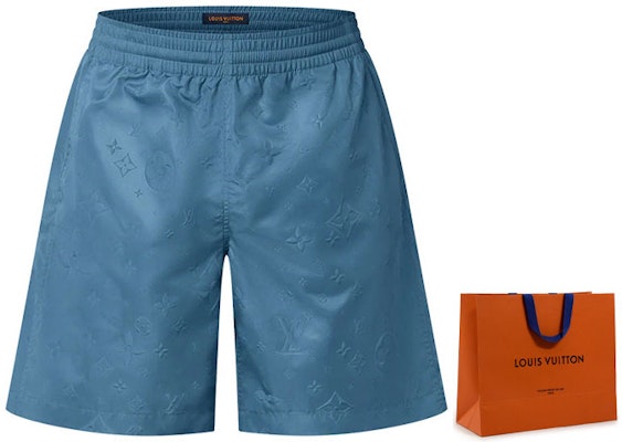 LOUIS VUITTON SS22 Celana Pendek Pria Logo Monogram Biru Pinggang Elastis. 1AA7WB Purchase LOUIS VUITTON SS22 Celana Pendek Pria Logo Monogram Biru Pinggang Elastis. 1AA7WB
