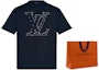 Sizing LOUIS VUITTON SS22 Kaos Lengan Pendek Pria Bordir Stitch Biru. 1A96L5