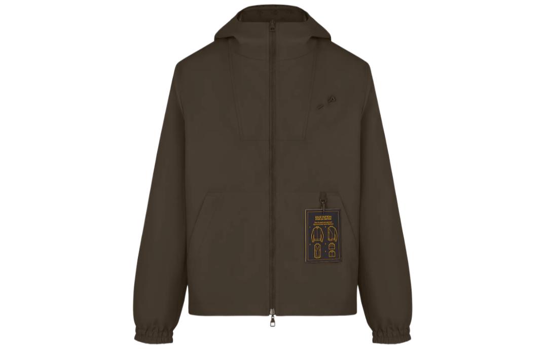 Louis Vuitton SS22 Brown Loose Fit Zip-Up Hoodie Jacket 1A9GRP