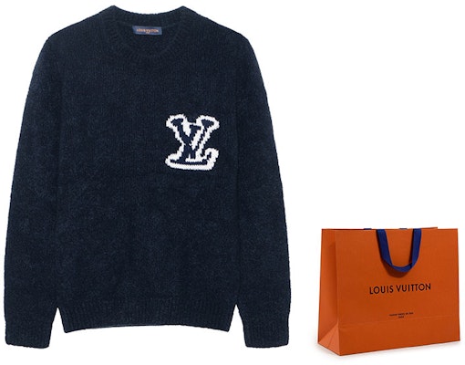 ルイ・ヴィトン SS22 クラシック ネイビー ウール セーター クルーネック. 1A96KK Cheap ルイ・ヴィトン SS22 クラシック ネイビー ウール セーター クルーネック. 1A96KK