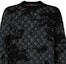 Sizing LOUIS VUITTON SS22 Suéter Negro Cuello Redondo Logo Desgastado. 1A96JT