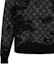Cheap LOUIS VUITTON SS22 Suéter Negro Cuello Redondo Logo Desgastado. 1A96JT