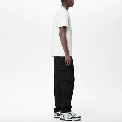 LOUIS VUITTON SS22 Embroidered Logo Spread Crewneck White T-Shirt Mens. 1AA808 Purchase LOUIS VUITTON SS22 Embroidered Logo Spread Crewneck White T-Shirt Mens. 1AA808