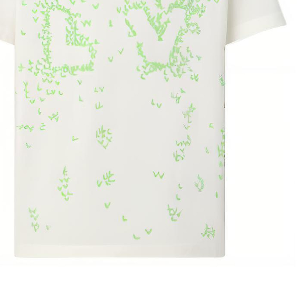 Sizing LOUIS VUITTON SS22 Embroidered Logo Spread Crewneck White T-Shirt Mens. 1AA808