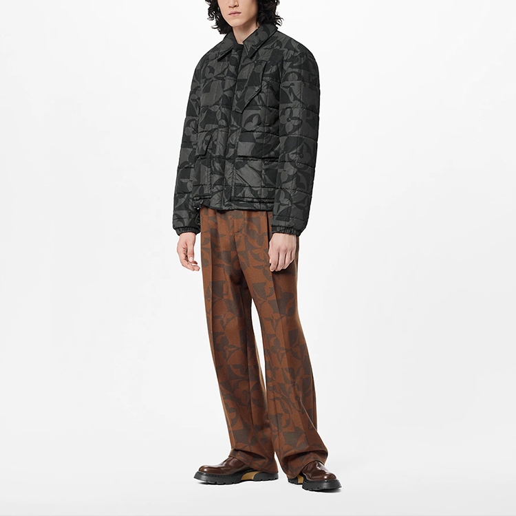 LOUIS VUITTON SS22 Floral Collar Jacket Coat  Charcoal Gray 1A9JZ0 圖 3