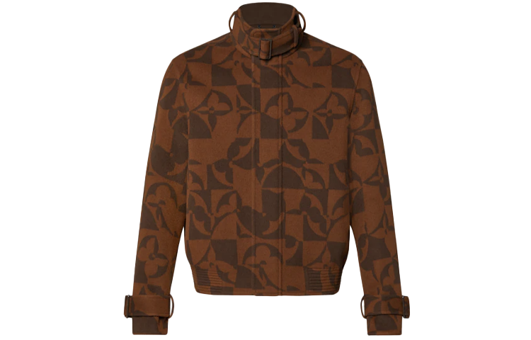 Louis Vuitton SS22 Floral Jacquard Jacket Brown 1A9JZ3