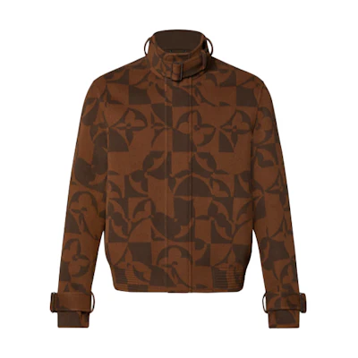 Louis Vuitton SS22 Floral Jacquard Jacket Brown 1A9JZ3
