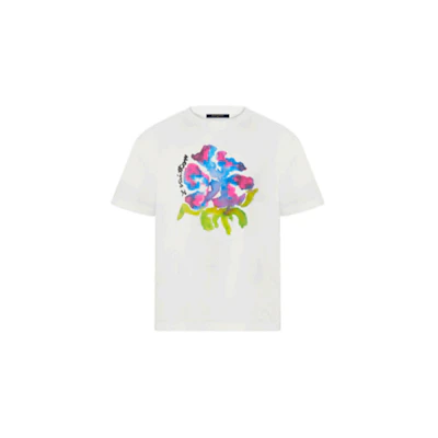LOUIS VUITTON SS22 Floral Print Crewneck White T-Shirt Edition 1A9GP3