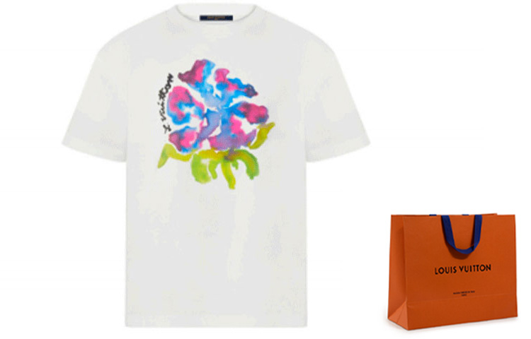 LOUIS VUITTON SS22 Floral Print Crewneck White T-Shirt  Edition 1A9GP3 圖 3