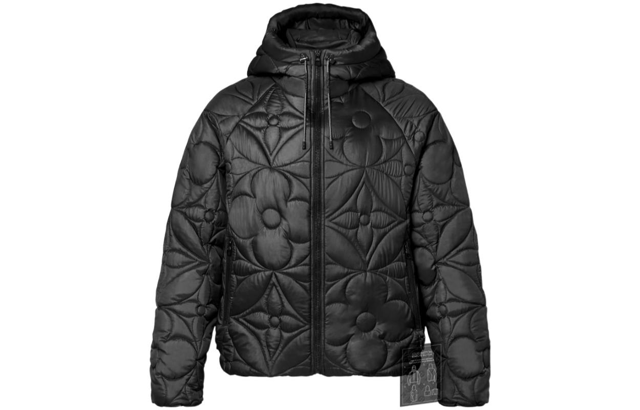 Louis Vuitton SS22 Floral Quilted Jacket Black 1A9FT7