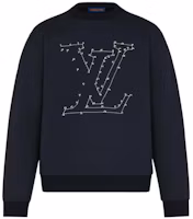 Order LOUIS VUITTON SS22 Gold Mine Logo Embroidered Crewneck Sweatshirt Navy Unisex. 1A96KV