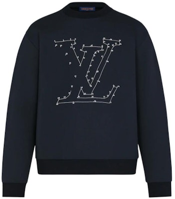 LOUIS VUITTON SS22 Gold Mine Logo Crewneck Sweatshirt Navy Unisex. 1A96KV Order LOUIS VUITTON SS22 Gold Mine Logo Crewneck Sweatshirt Navy Unisex. 1A96KV