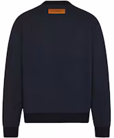 Lookbook LOUIS VUITTON SS22 Gold Mine Logo Embroidered Crewneck Sweatshirt Navy Unisex. 1A96KV