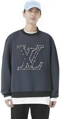 LOUIS VUITTON SS22 Gold Mine Logo Crewneck Sweatshirt Navy Unisex. 1A96KV Details for LOUIS VUITTON SS22 Gold Mine Logo Crewneck Sweatshirt Navy Unisex. 1A96KV