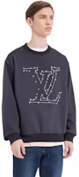 Sizing LOUIS VUITTON SS22 Gold Mine Logo Embroidered Crewneck Sweatshirt Navy Unisex. 1A96KV