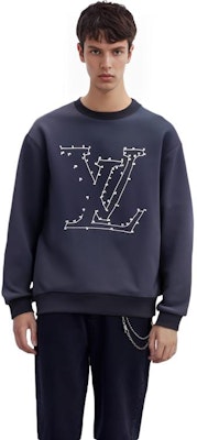 LOUIS VUITTON SS22 Gold Mine Logo Crewneck Sweatshirt Navy Unisex. 1A96KV Cheap LOUIS VUITTON SS22 Gold Mine Logo Crewneck Sweatshirt Navy Unisex. 1A96KV
