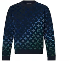 Order Louis Vuitton SS22 Gradient Monogram Crewneck Long Sleeve Sweatshirt Blue Mens. 1A9GLK