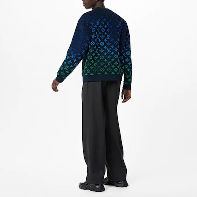 루이비통 SS22 그라데이션 모노그램 크루넥 긴팔 스웻셔츠 블루 남성용. 1A9GLK Purchase 루이비통 SS22 그라데이션 모노그램 크루넥 긴팔 스웻셔츠 블루 남성용. 1A9GLK