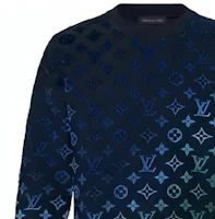 Details for Louis Vuitton SS22 Gradient Monogram Crewneck Long Sleeve Sweatshirt Blue Mens. 1A9GLK