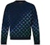 Order LOUIS VUITTON SS22 Gradient Monogram Crewneck Pullover Sweatshirt Biru 1A9GLF