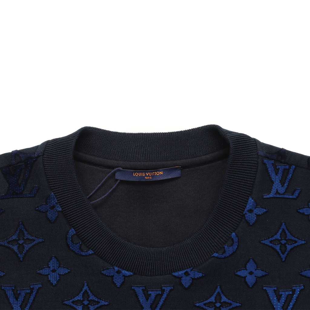 Details for LOUIS VUITTON SS22 Gradient Monogram Crewneck Pullover Sweatshirt Biru 1A9GLF