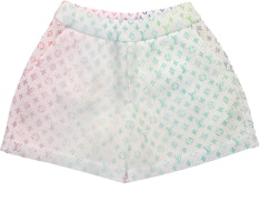 LOUIS VUITTON SS22 Gradient Monogram Logo Shorts White Casual Wear 1A9V7 LOUIS VUITTON SS22 Gradient Monogram Logo Shorts White Casual Wear 1A9V7